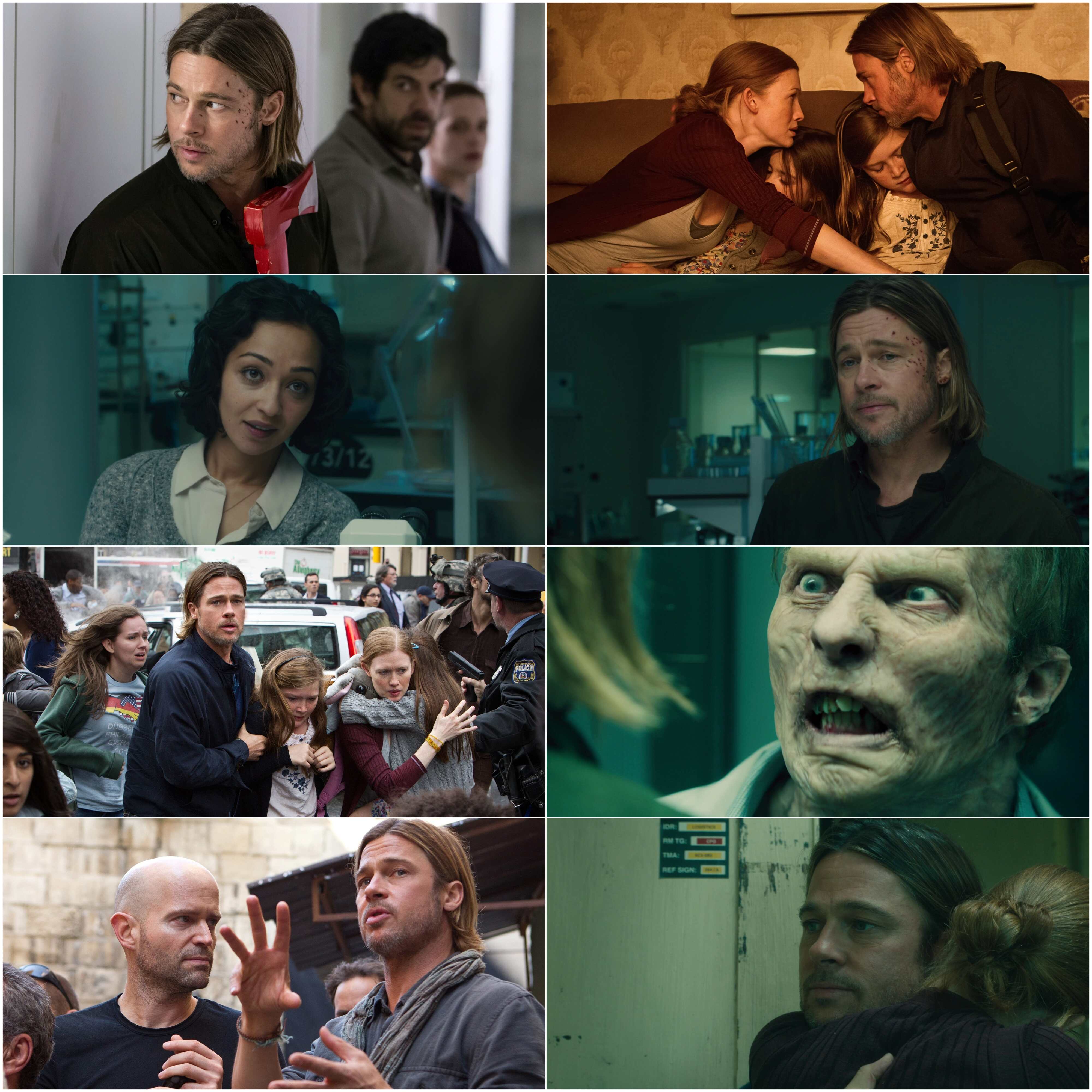 World War Z (2013) (Hindi + English) Dual Audio Hollywood Movie BluRay HD ESub screenshot